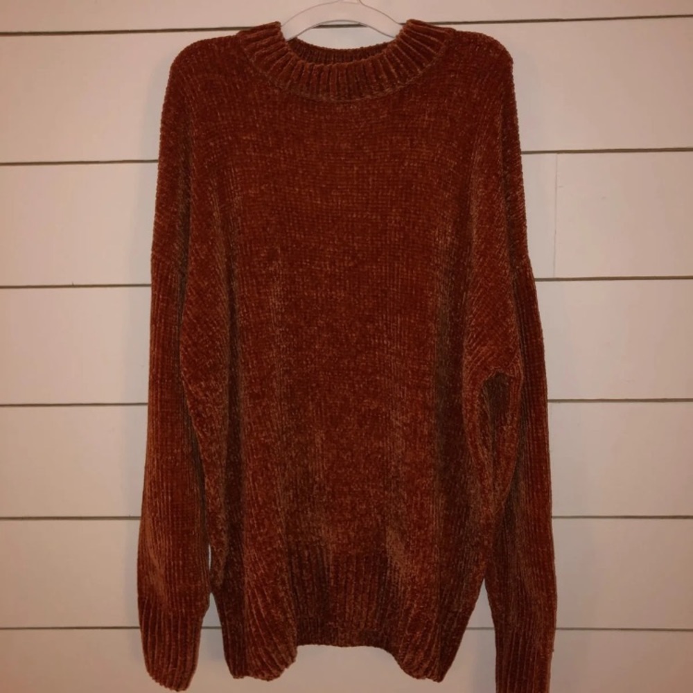 rust boutique chenille sweater